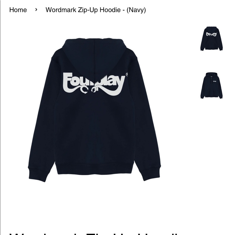 FOULPLAY NAVY ZIP UP JACKET